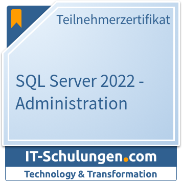 IT-Schulungen Badge: SQL Server 2022 - Administration