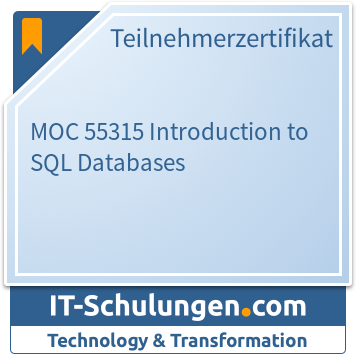 IT-Schulungen Badge: MOC 55315 Introduction to SQL Databases