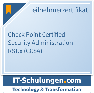 IT-Schulungen Badge: Check Point Certified Security Administration R81.x (CCSA)
