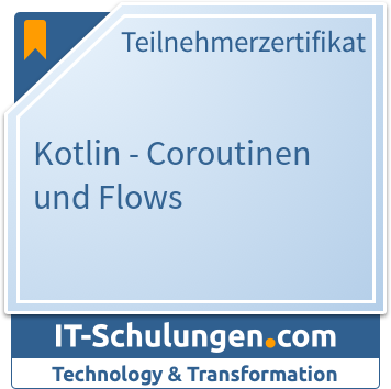 IT-Schulungen Badge: Kotlin - Asynchrone Programmierung mit Coroutines und Flows