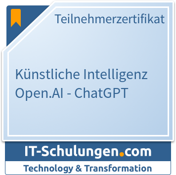 IT-Schulungen Badge: Künstliche Intelligenz OpenAI - ChatGPT